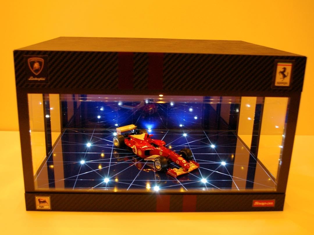 1/18展示可能・コバルトブルー幾何学・ディスプレーBOX / ネオジオラマ